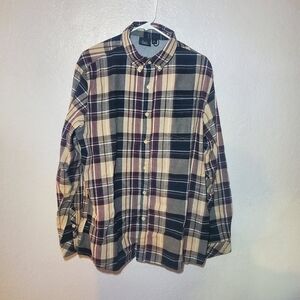 Classic Plaid Men's Shirt XL